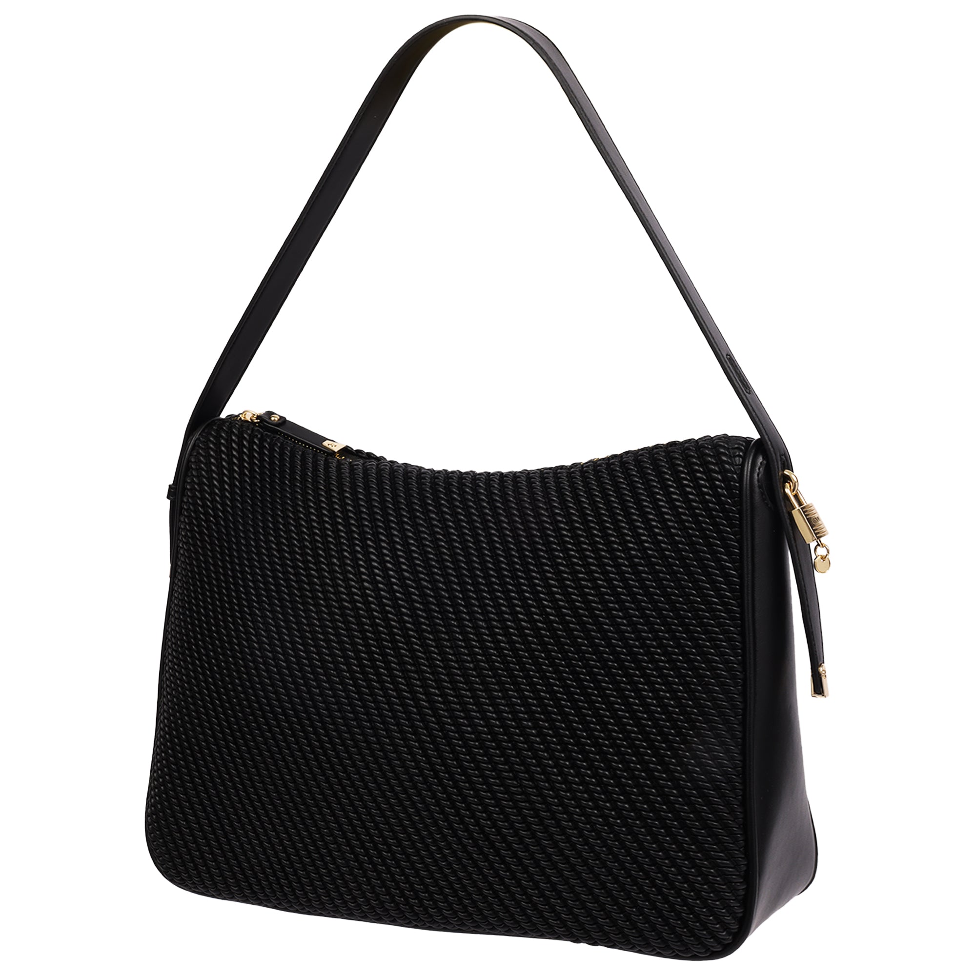 Jason Wu Haywood Double Zip Hobo Bag with 3D Rope Pleated Detail