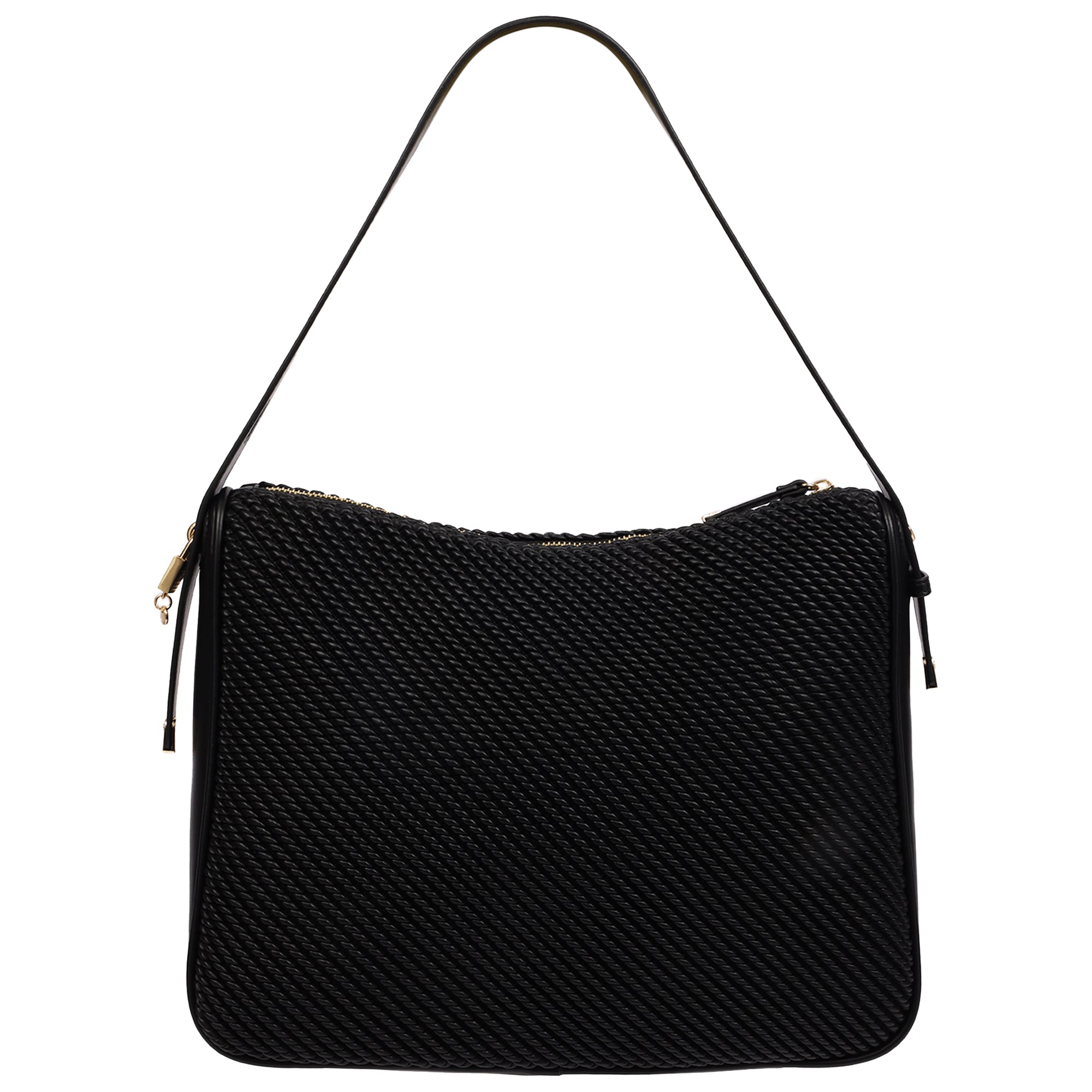 Jason Wu Haywood Double Zip Hobo Bag with 3D Rope Pleated Detail