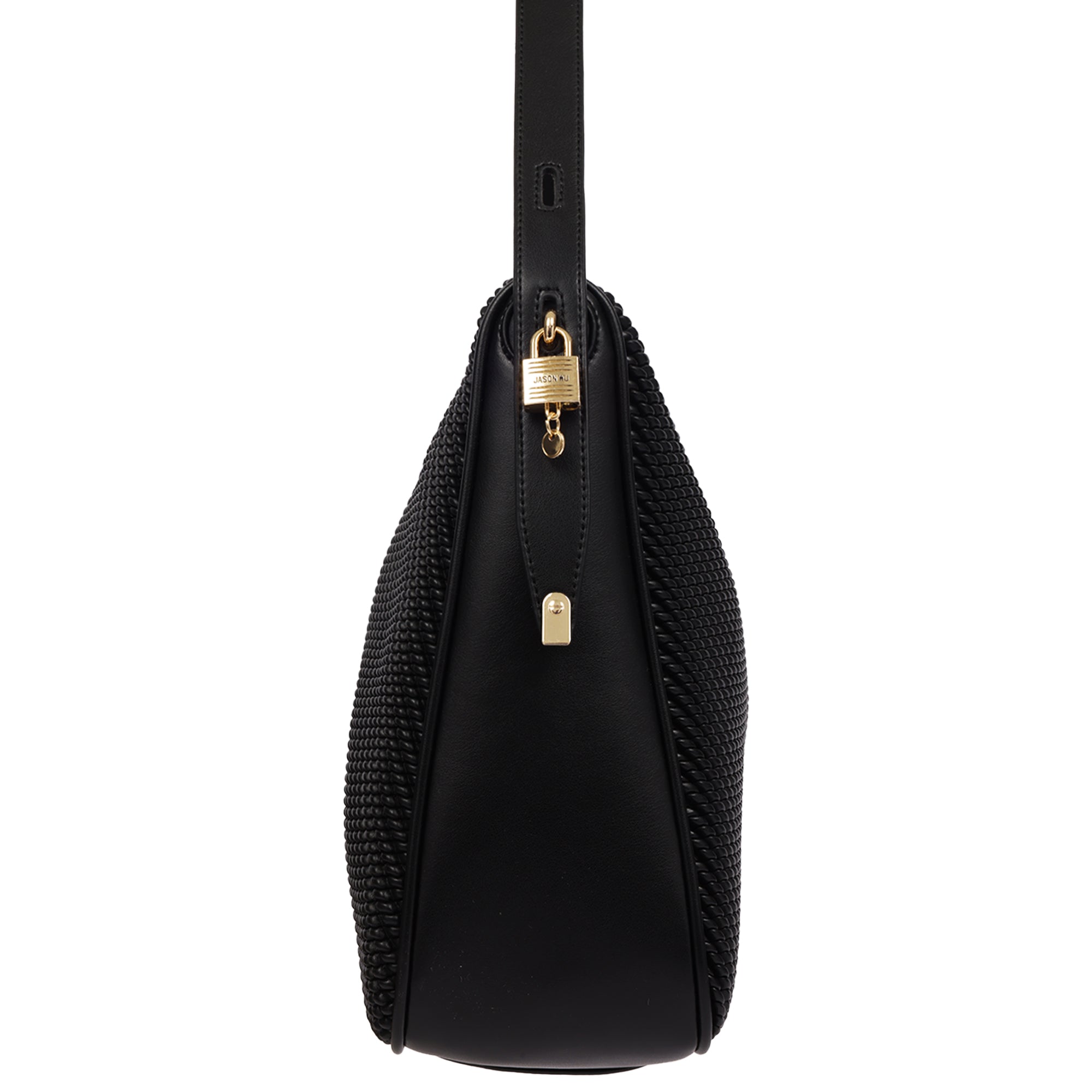 Jason Wu Haywood Double Zip Hobo Bag with 3D Rope Pleated Detail