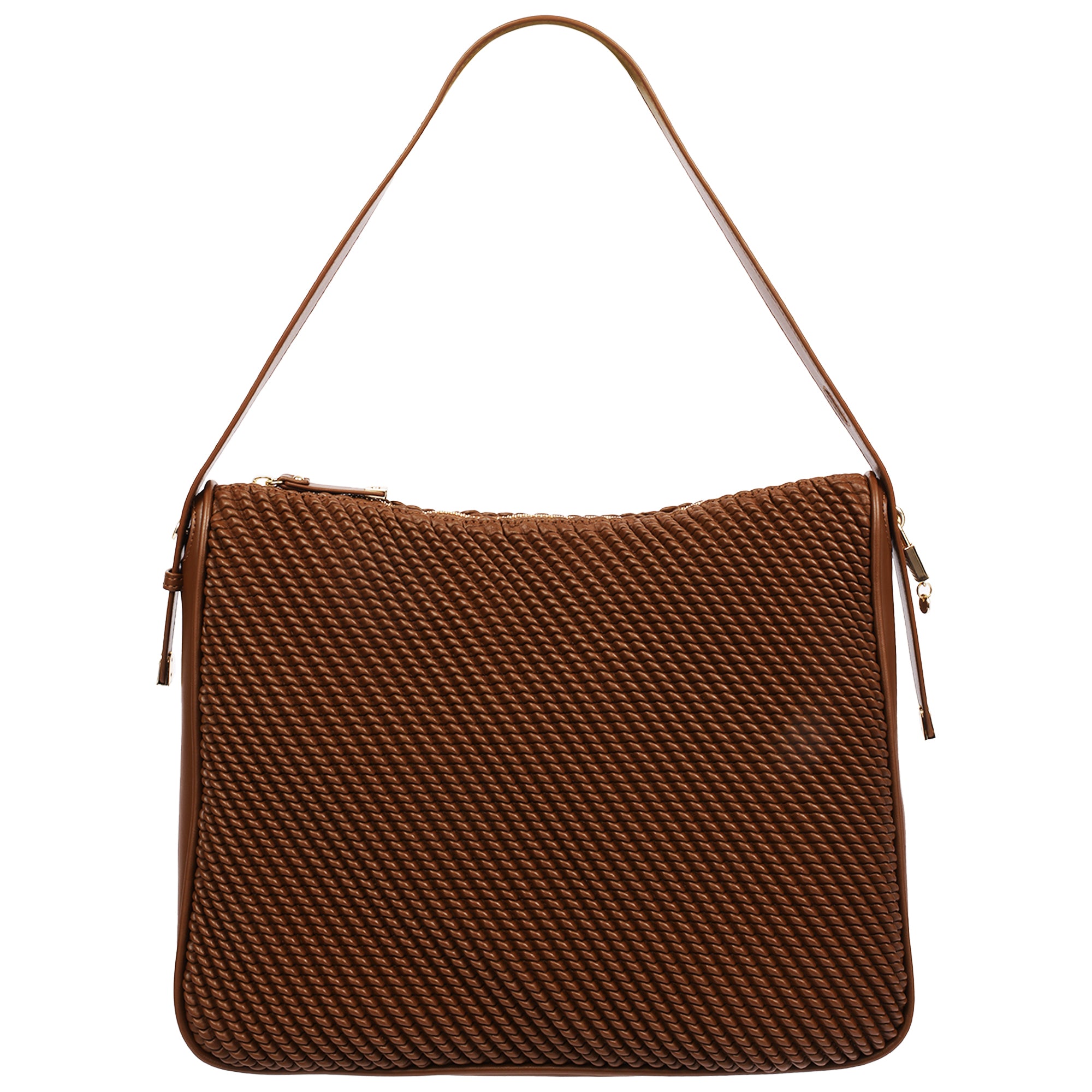 Jason Wu Haywood Double Zip Hobo Bag with 3D Rope Pleated Detail