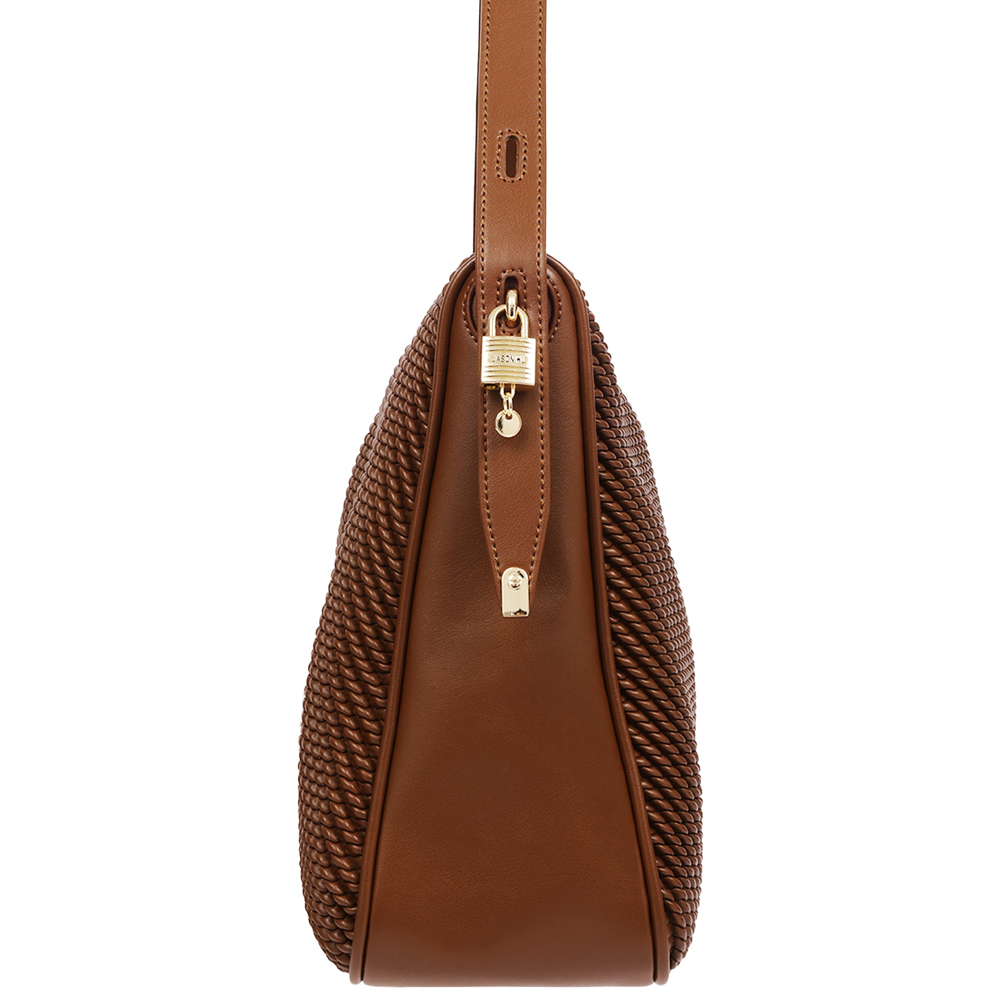 Jason Wu Haywood Double Zip Hobo Bag with 3D Rope Pleated Detail
