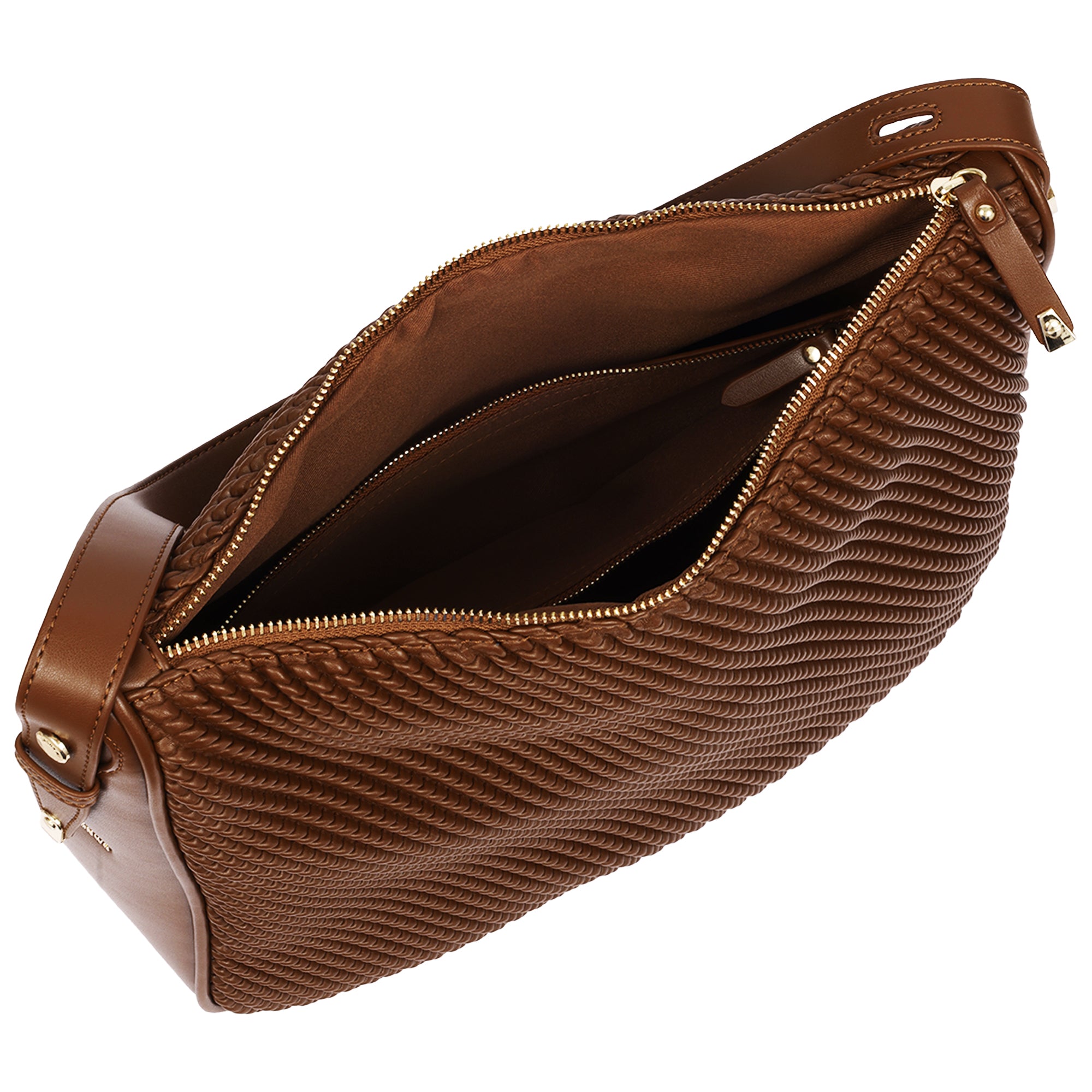 Jason Wu Haywood Double Zip Hobo Bag with 3D Rope Pleated Detail