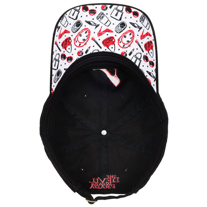 The Devil Wears Prada Red Heel Embroidered Dad Cap, Black
