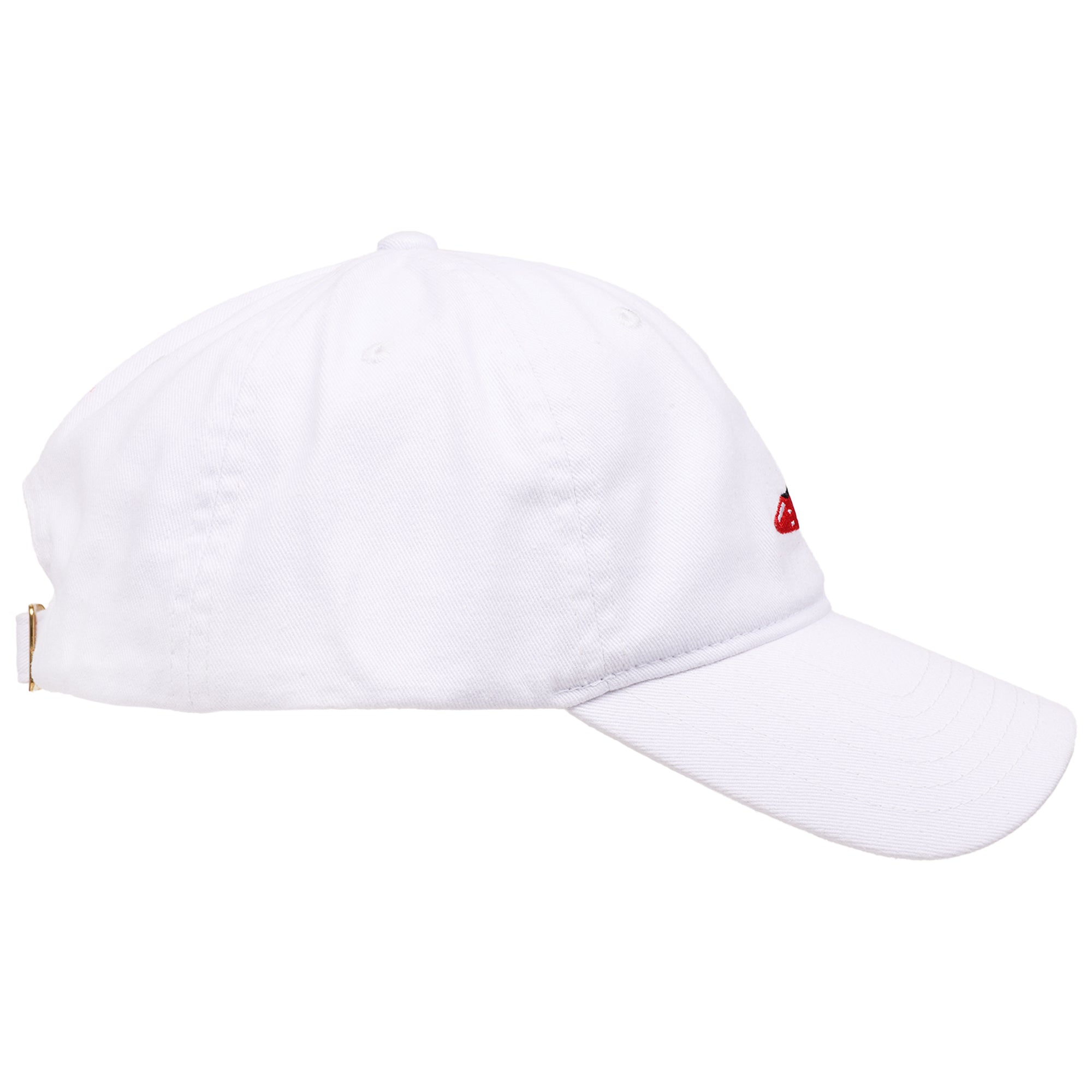 The Devil Wears Prada Red Heel Embroidered Dad Cap, White