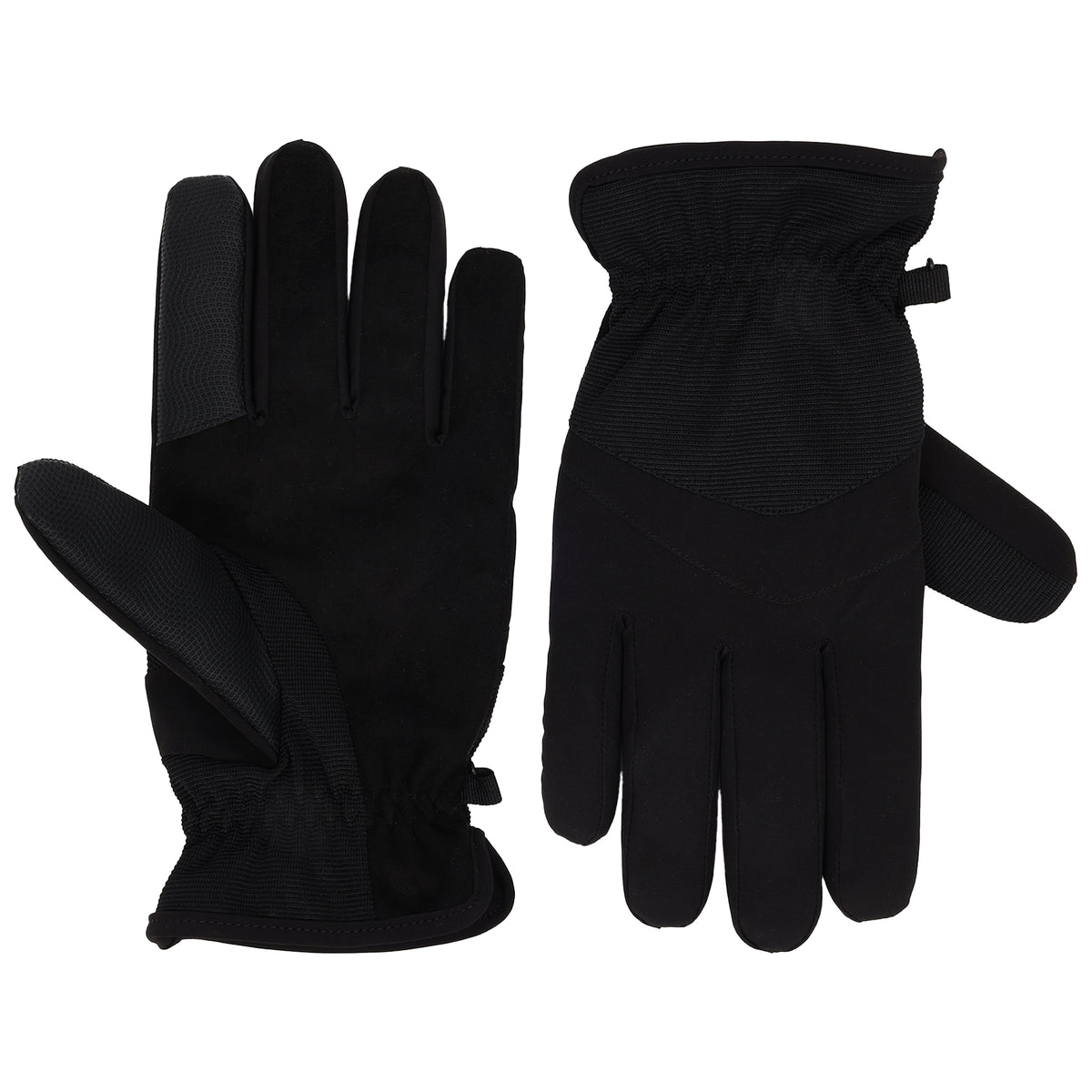 Weatherproof Stretch Utility Gloves with Fleece Lining – Black – Large