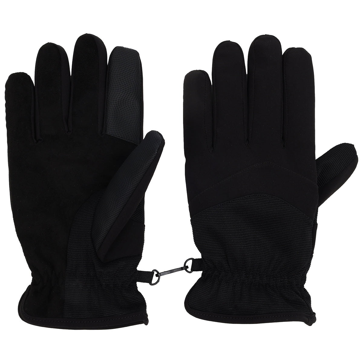 Weatherproof Stretch Utility Gloves with Fleece Lining – Black – Large