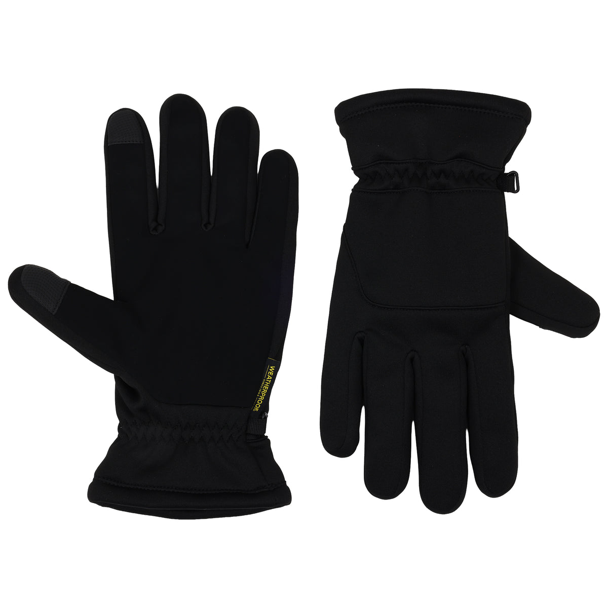 Weatherproof Sport Utility Gloves with Fleece Lining – Black – large