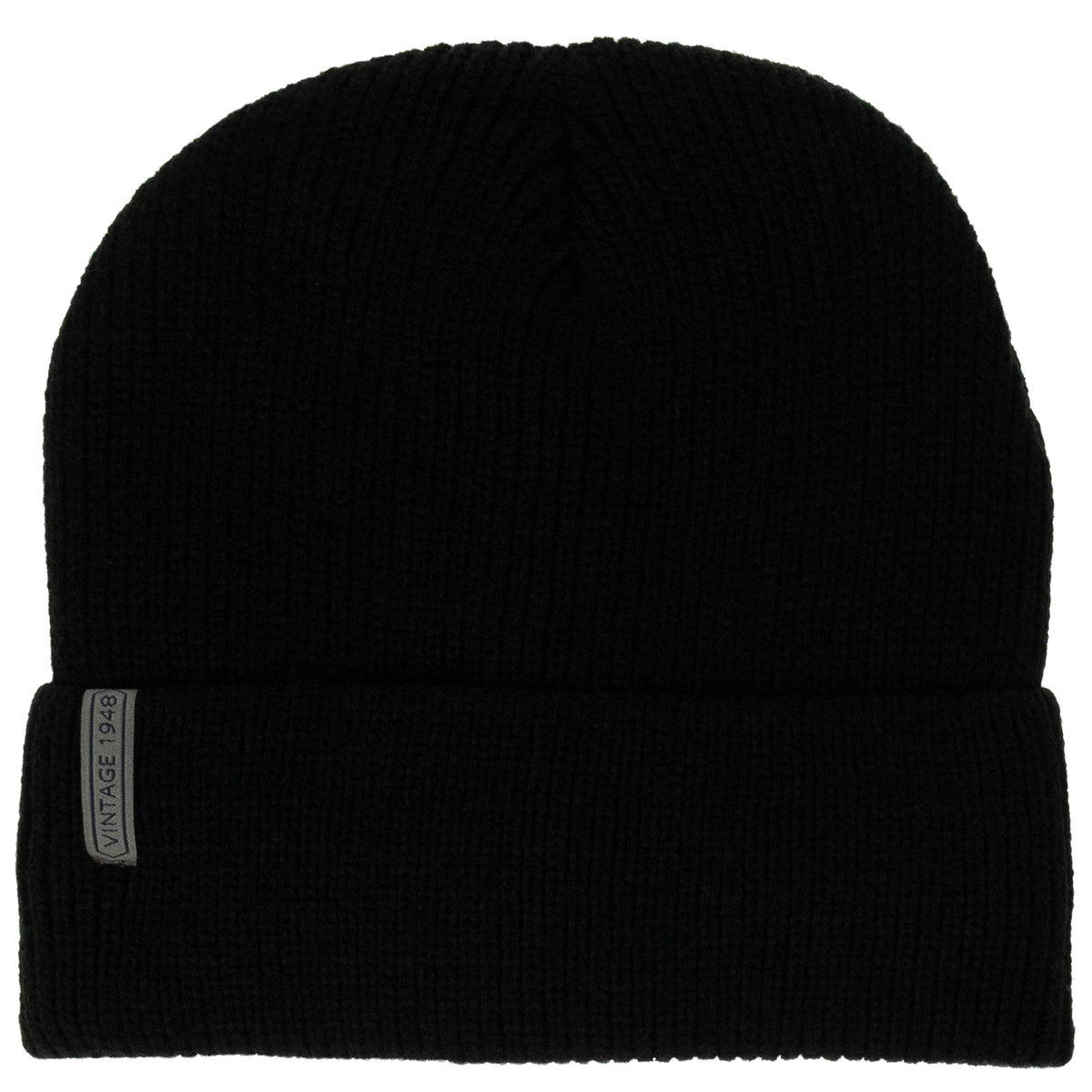 Weatherproof Vintage Fisherman Rib & Heathered Beanie 2-Piece Set – Black/Charcoal
