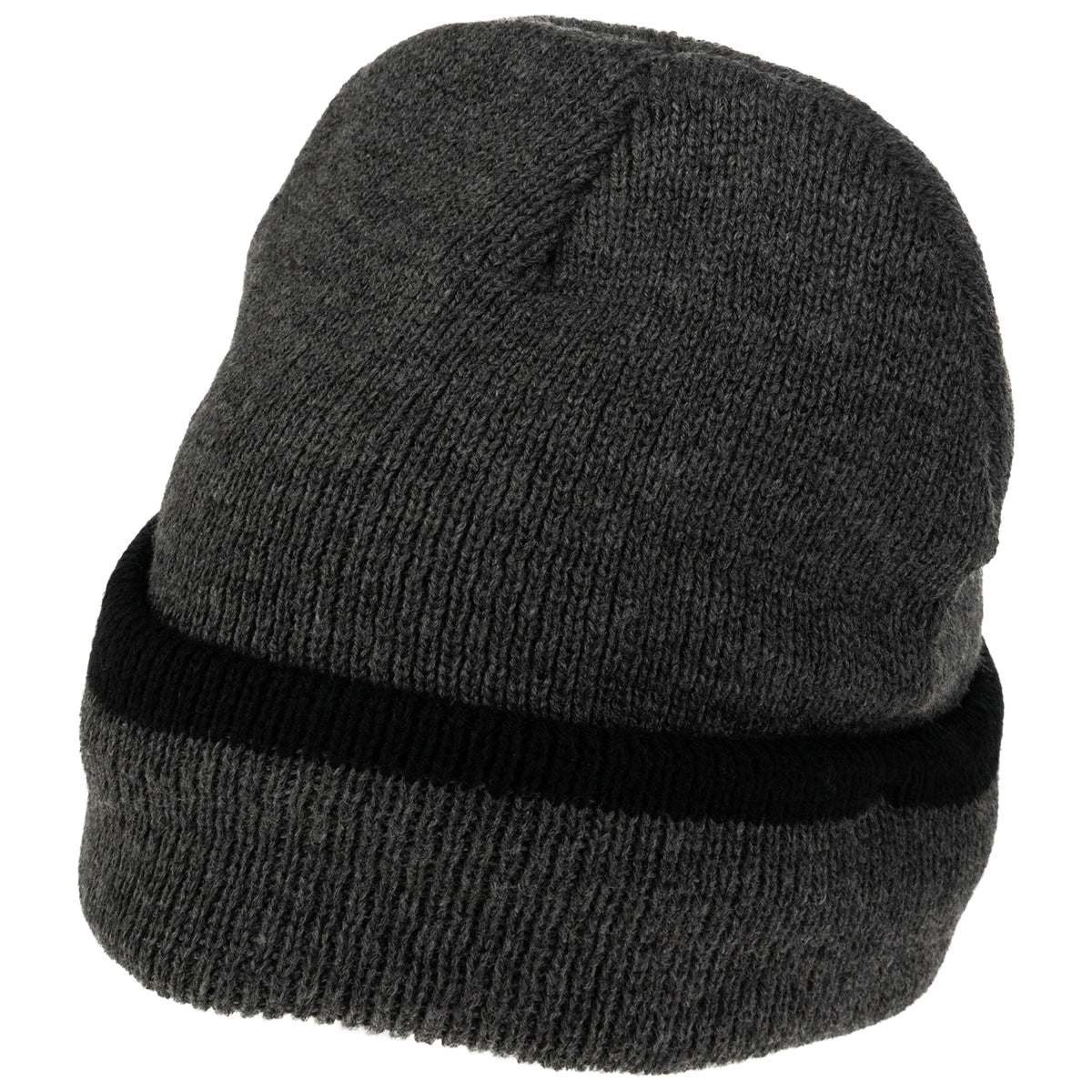 Weatherproof Vintage Fisherman Rib & Heathered Beanie 2-Piece Set – Black/Charcoal