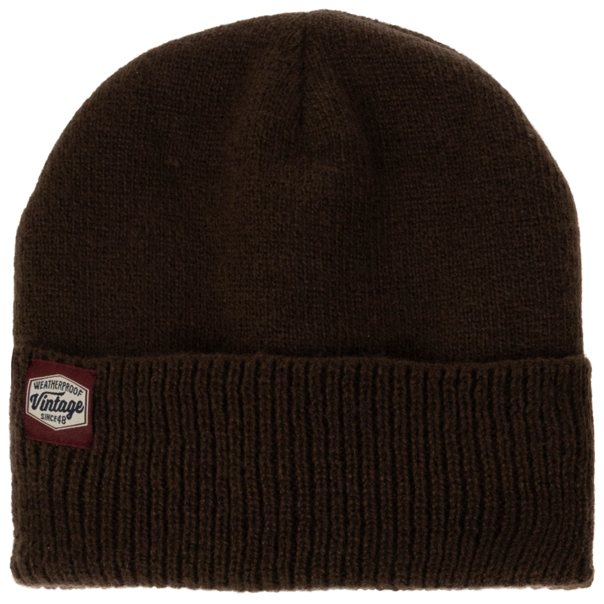 Weatherproof Vintage Fair Isle & Solid Beanie 2-Piece Set – Brown