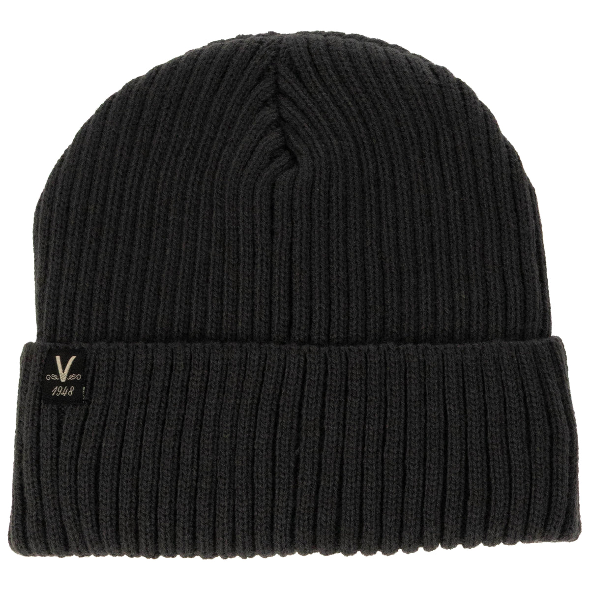 Weatherproof Vintage Waffle Stripe & Solid Beanie 2-Piece Set – Charcoal/Grey