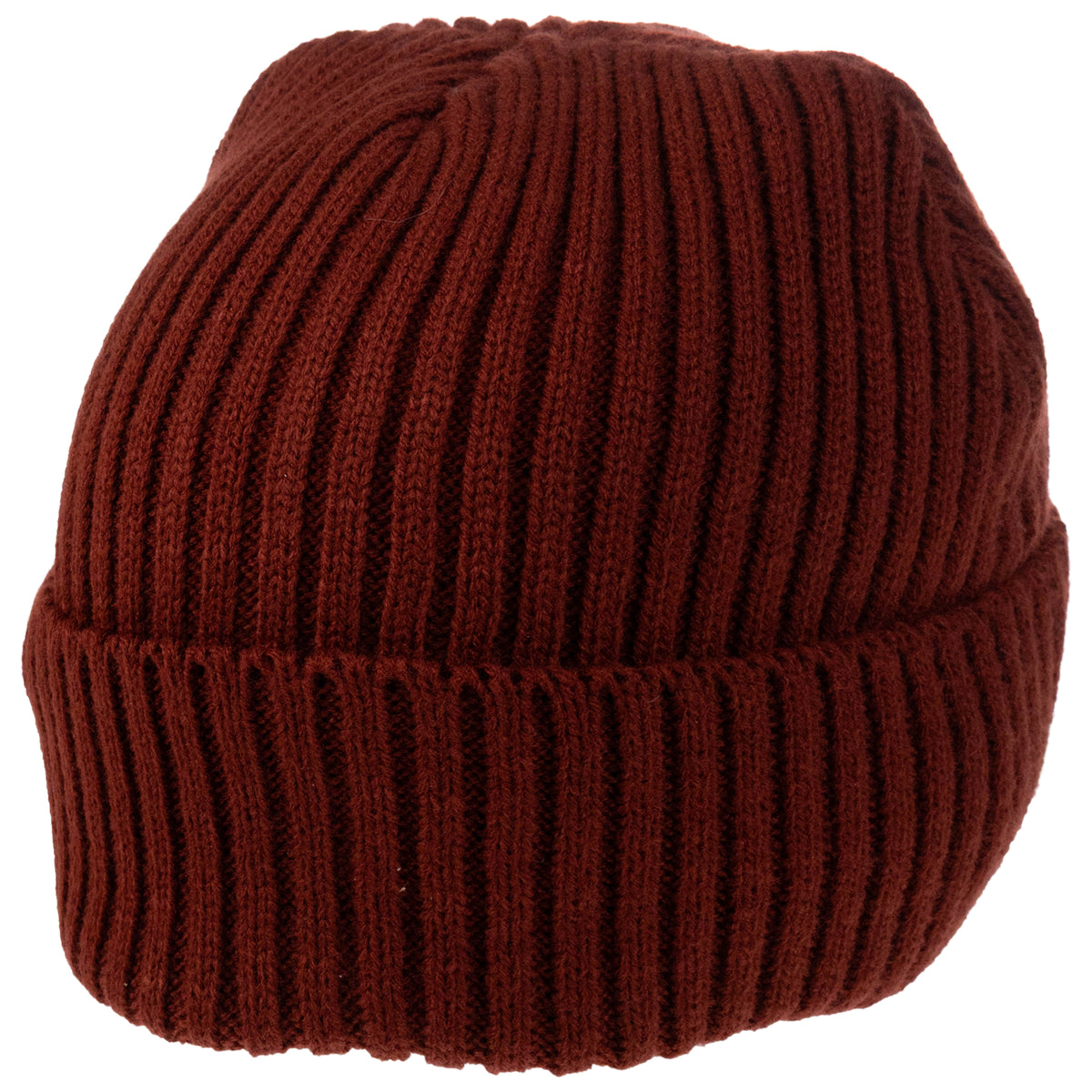 Weatherproof Vintage Waffle Stripe & Solid Beanie 2-Piece Set – Rust/Tan
