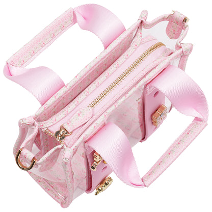 Crocs x LoveShackFancy Clear Mini Tote Crocssbody Bag With Charm details and Dust bag