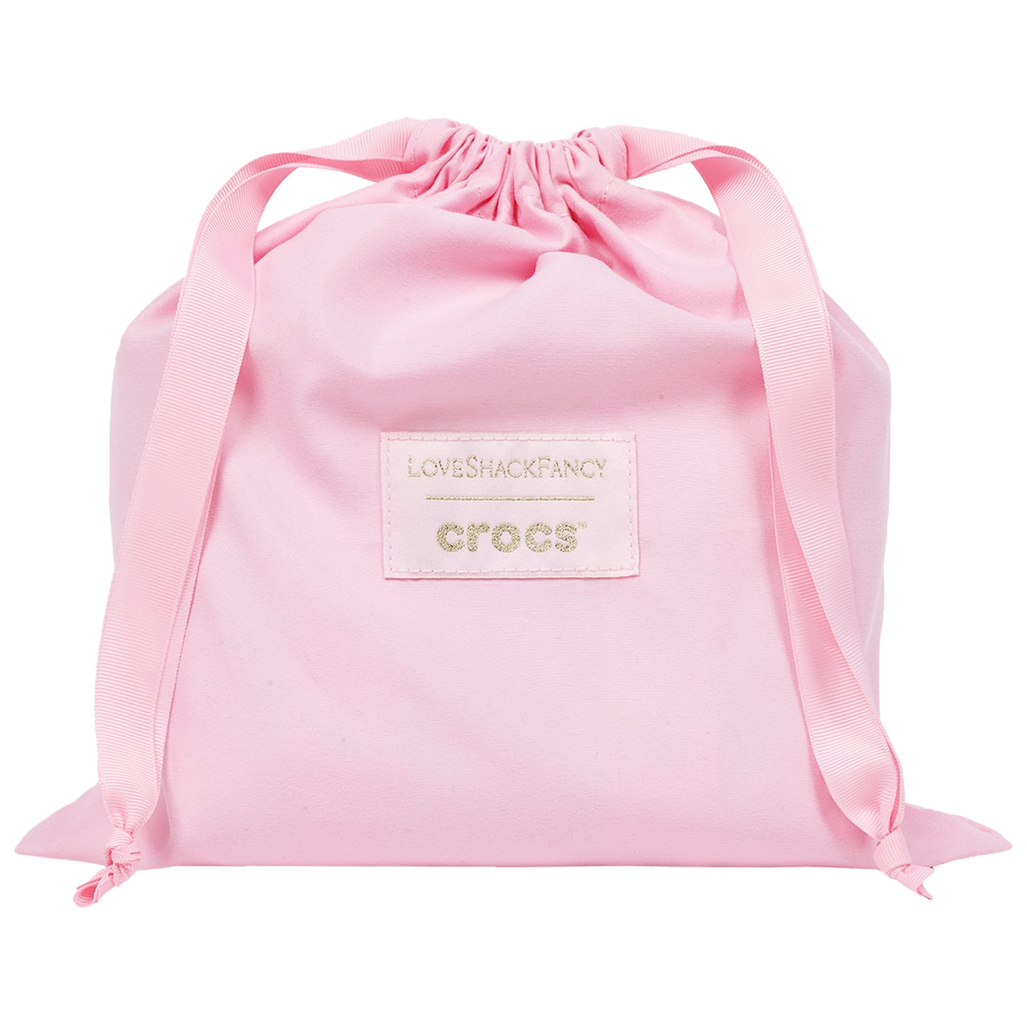 Crocs x LoveShackFancy Clear Mini Tote Crocssbody Bag With Charm details and Dust bag