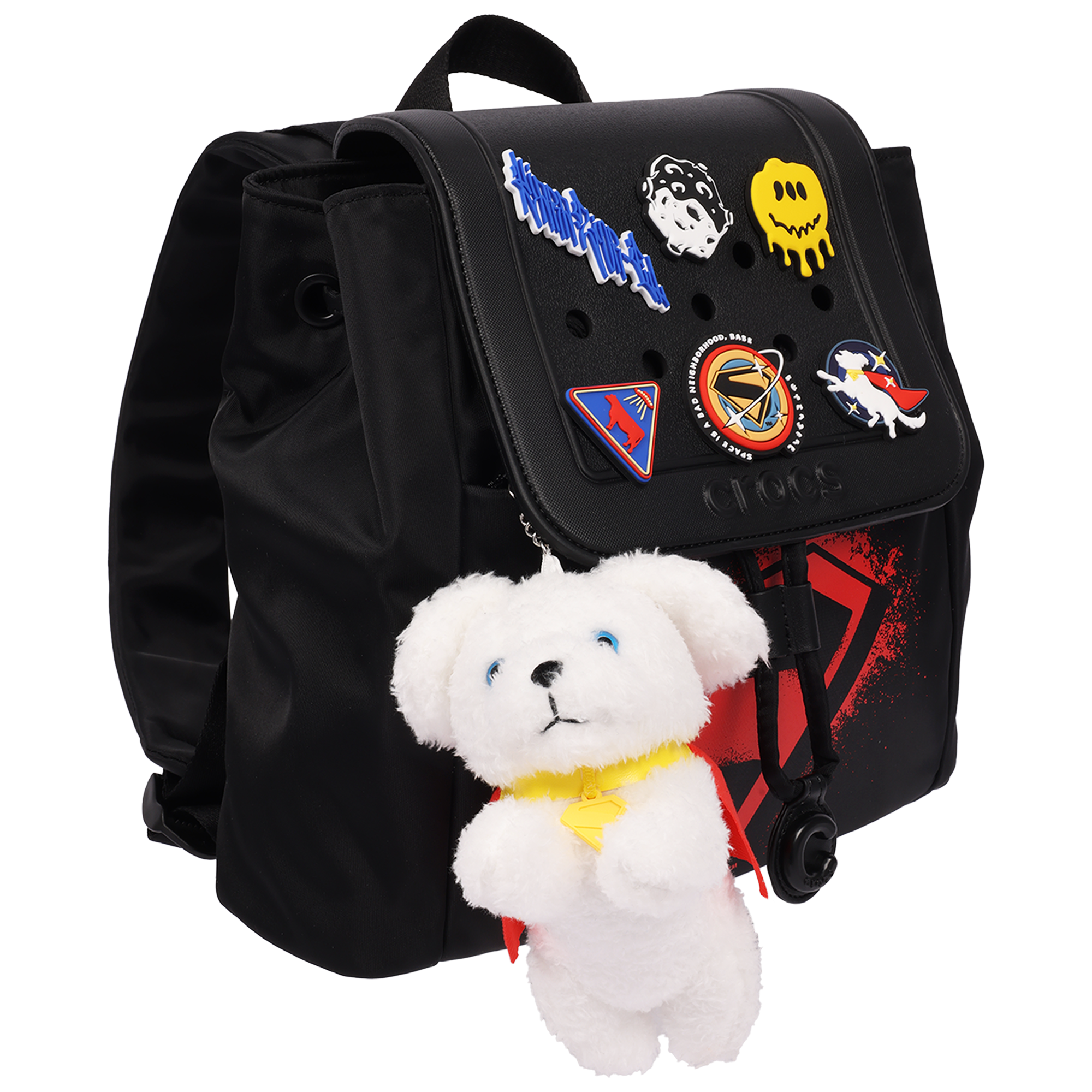 DC Studios Supergirl x Crocs Mini Backpack with Krypto Plush Charm & Jibbitz