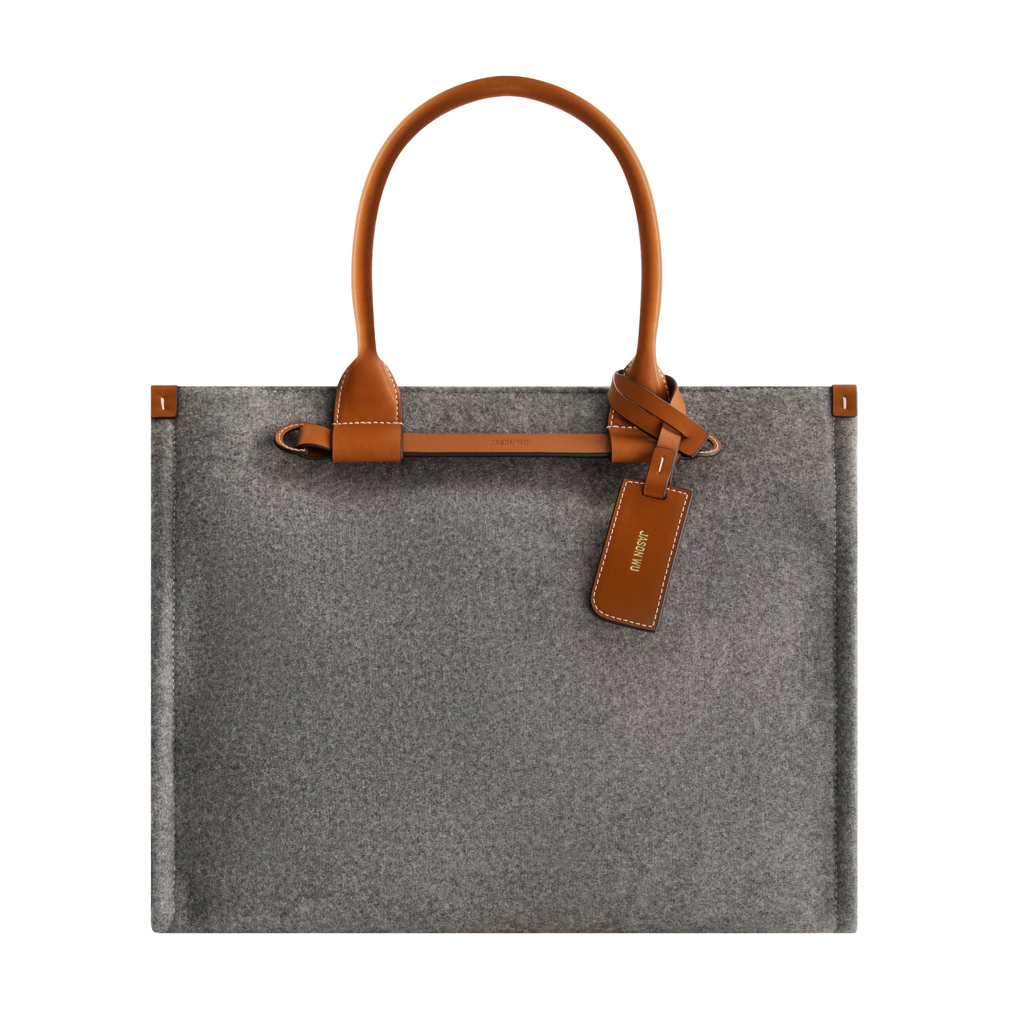 Jason Wu Structured Grey Felt Tote, GREY