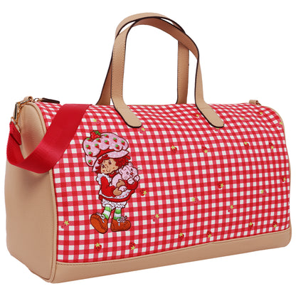 Strawberry Shortcake Gingham Weekender Duffel Bag