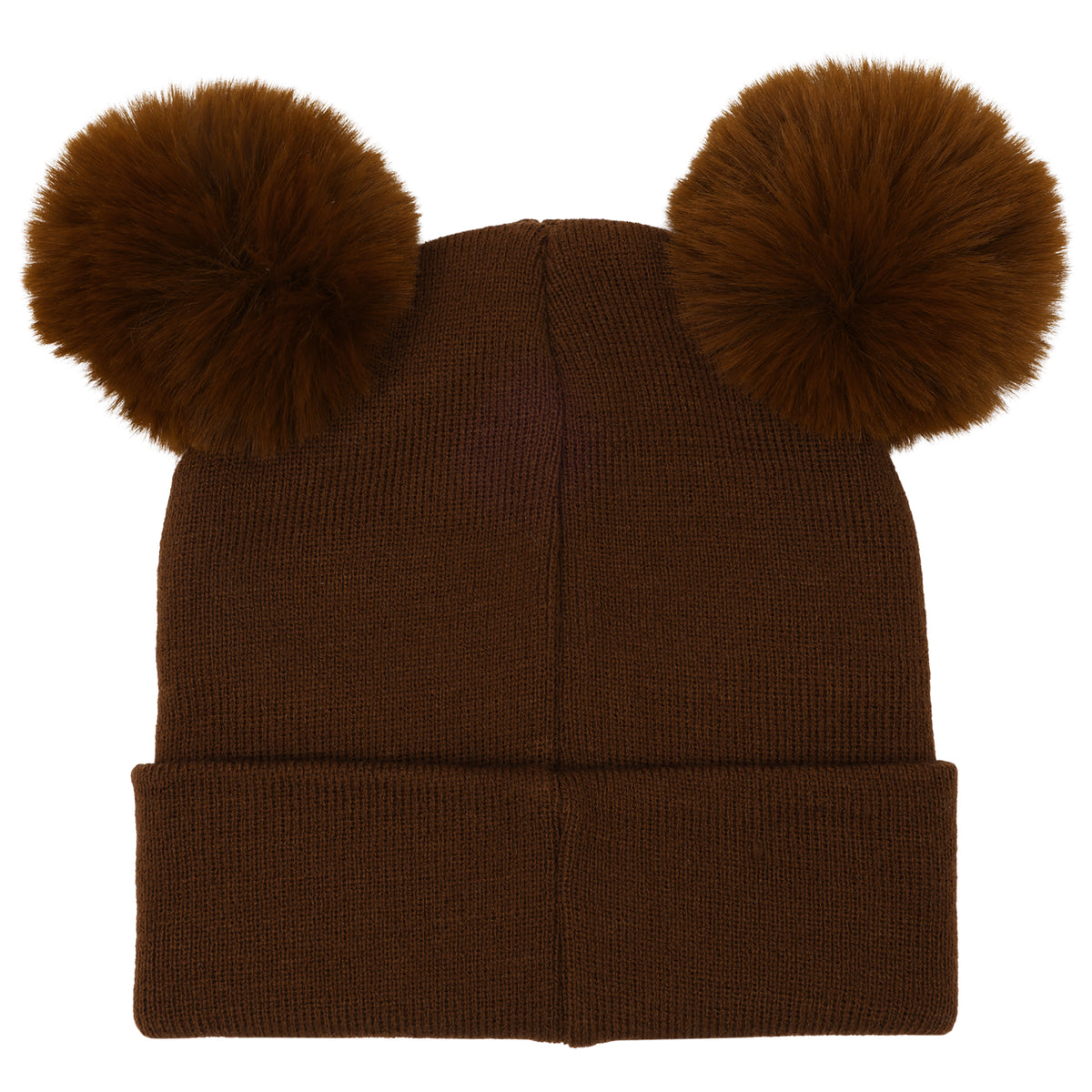 Monchhichi Girls Twin Pom-Pom Beanie with Pink Bows