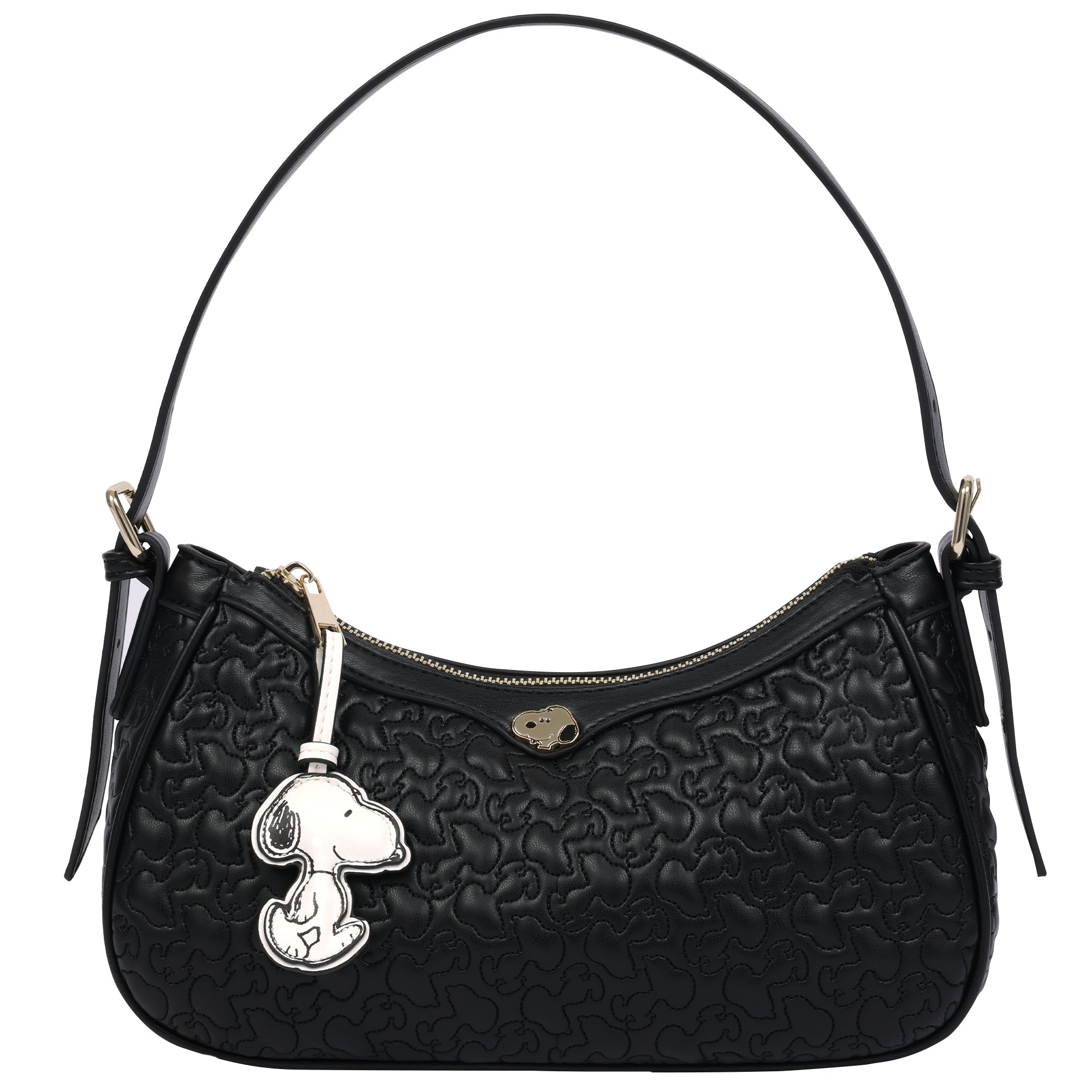 Danielle Nicole x Peanuts Quilted Snoopy Top Zip Shoulder Bag with Charm