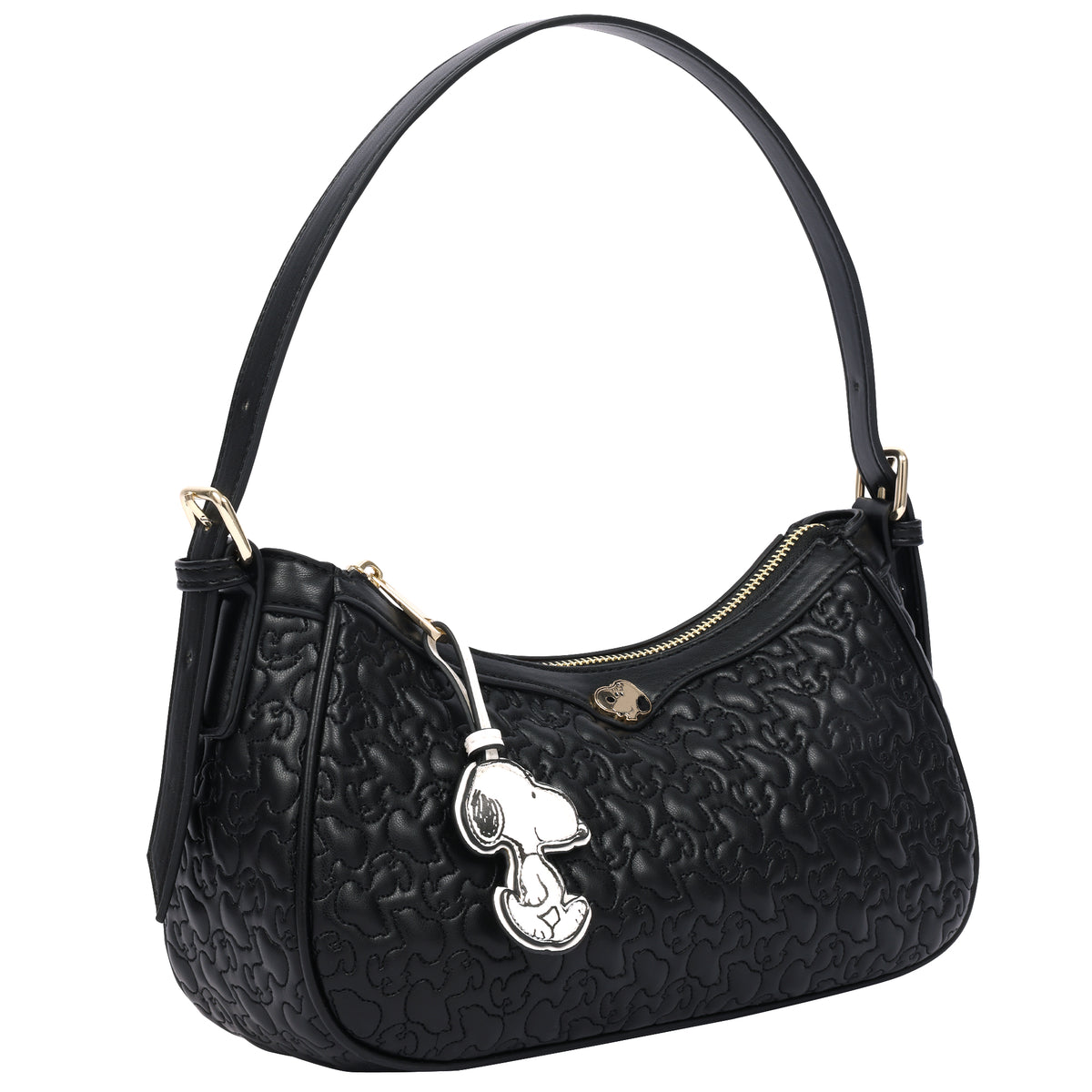 Danielle Nicole x Peanuts Quilted Snoopy Top Zip Shoulder Bag with Charm