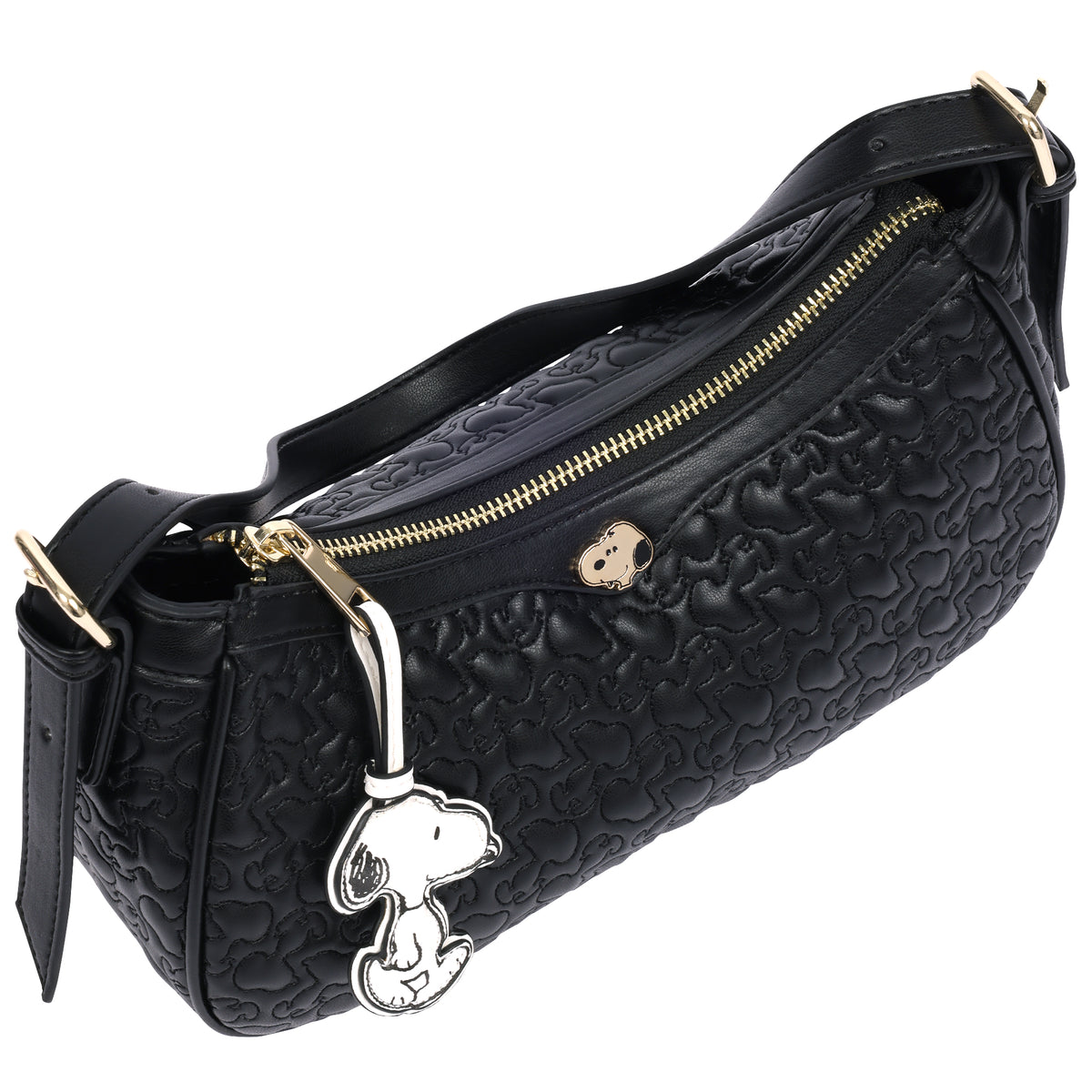Danielle Nicole x Peanuts Quilted Snoopy Top Zip Shoulder Bag with Charm