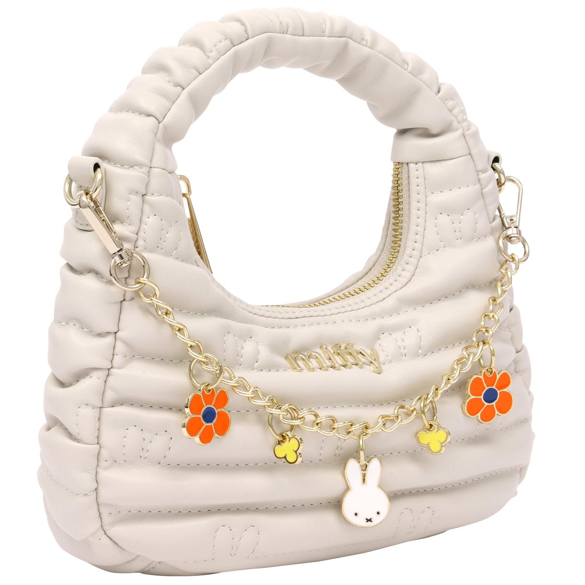 Danielle Nicole x Miffy Quilted Crossbody Bag with Charm Chain