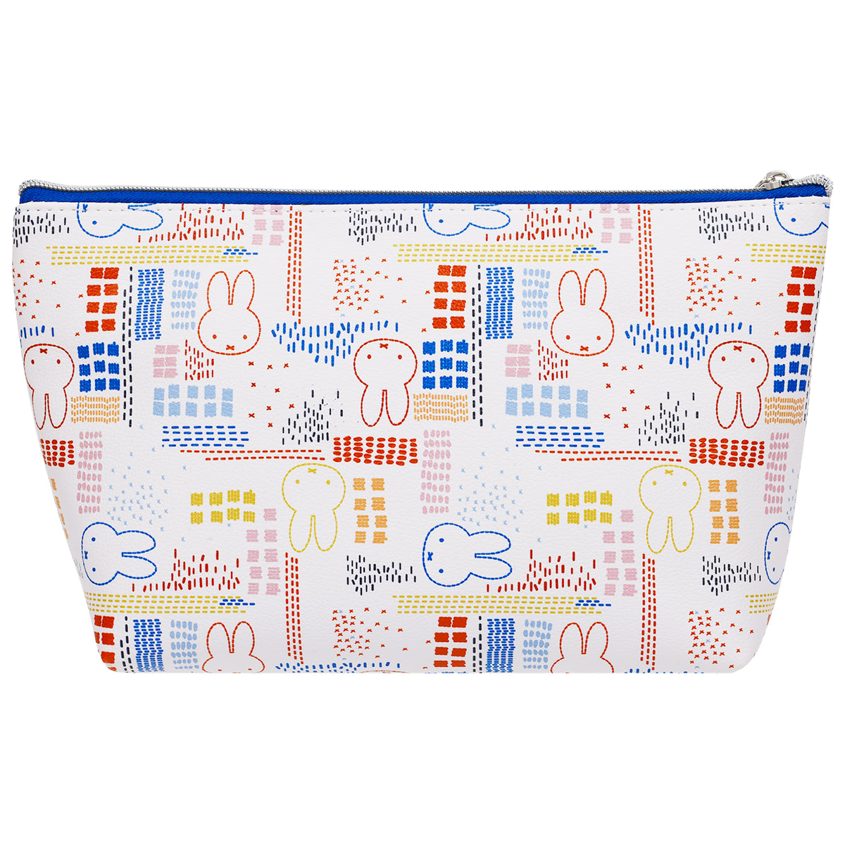 Danielle Nicole  x Miffy Allover Print Trapezoid Cosmetic Bag with Pom-Pom Charm