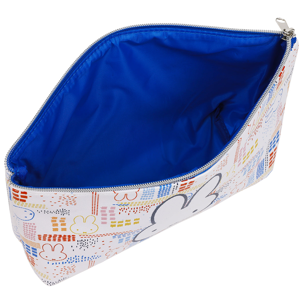 Danielle Nicole  x Miffy Allover Print Trapezoid Cosmetic Bag with Pom-Pom Charm