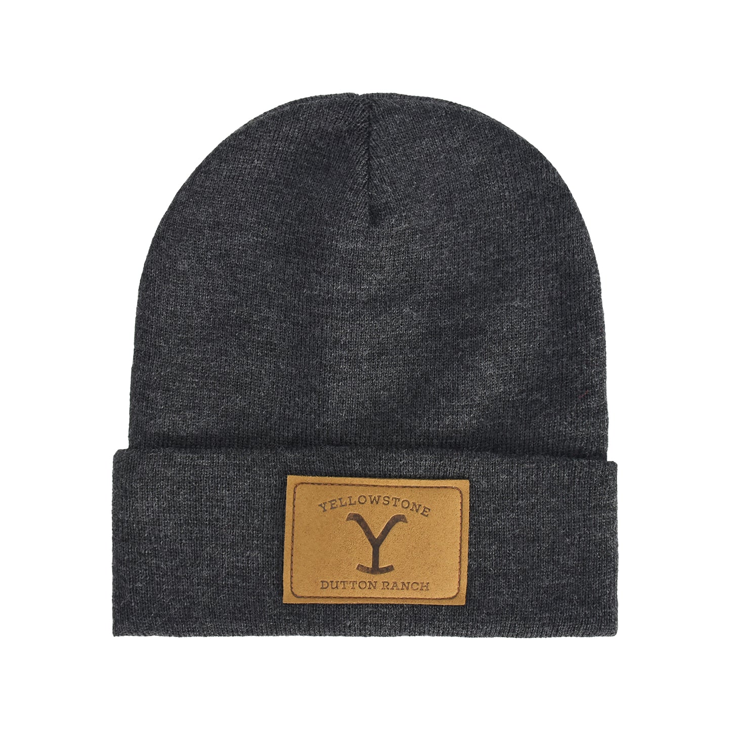 Yellow Stone Pu Patch Beanie,Dark Heather