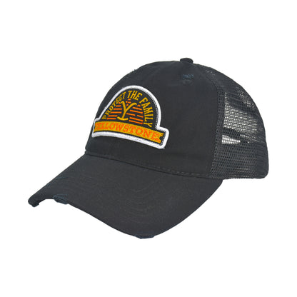 Concept One Yellowstone Trucker Hat, Adjustable Snapback Mesh Baseball Hat with Curved Brim