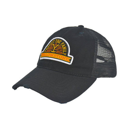 Concept One Yellowstone Trucker Hat, Adjustable Snapback Mesh Baseball Hat with Curved Brim