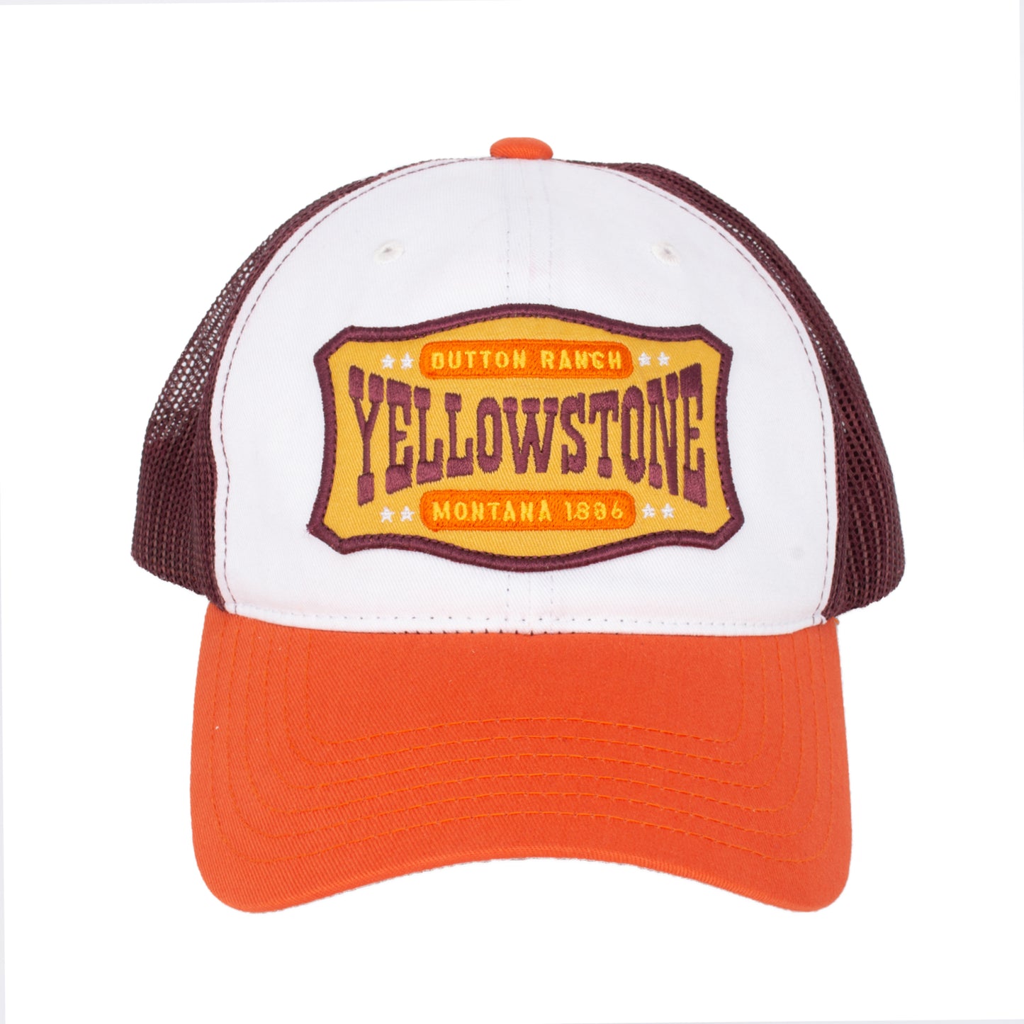 Concept One Yellowstone Trucker Hat, Adjustable Snapback Mesh Baseball Hat with Curved Brim