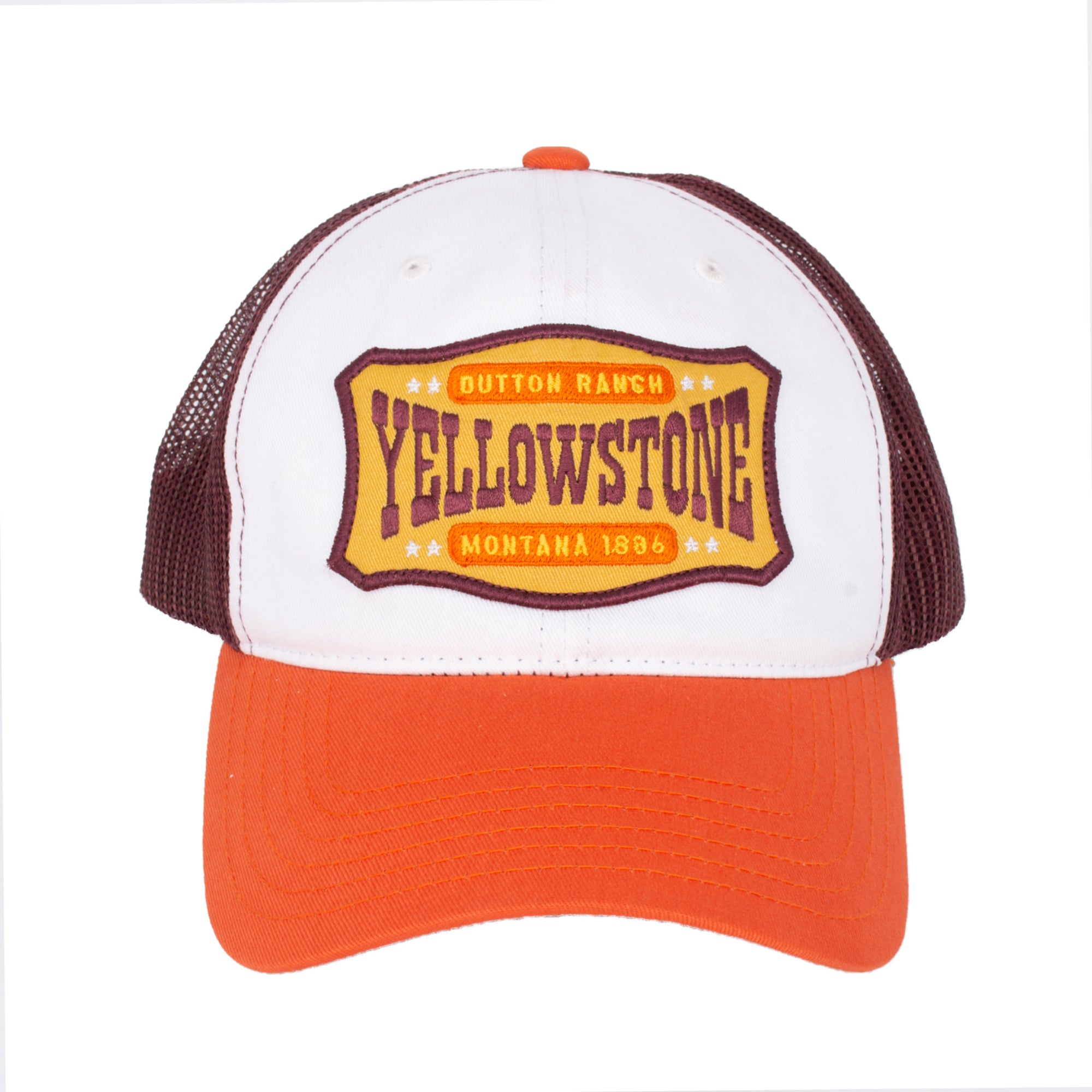 Concept One Yellowstone Trucker Hat, Adjustable Snapback Mesh Baseball Hat with Curved Brim