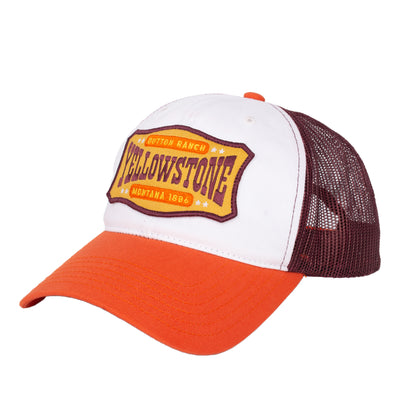 Concept One Yellowstone Trucker Hat, Adjustable Snapback Mesh Baseball Hat with Curved Brim