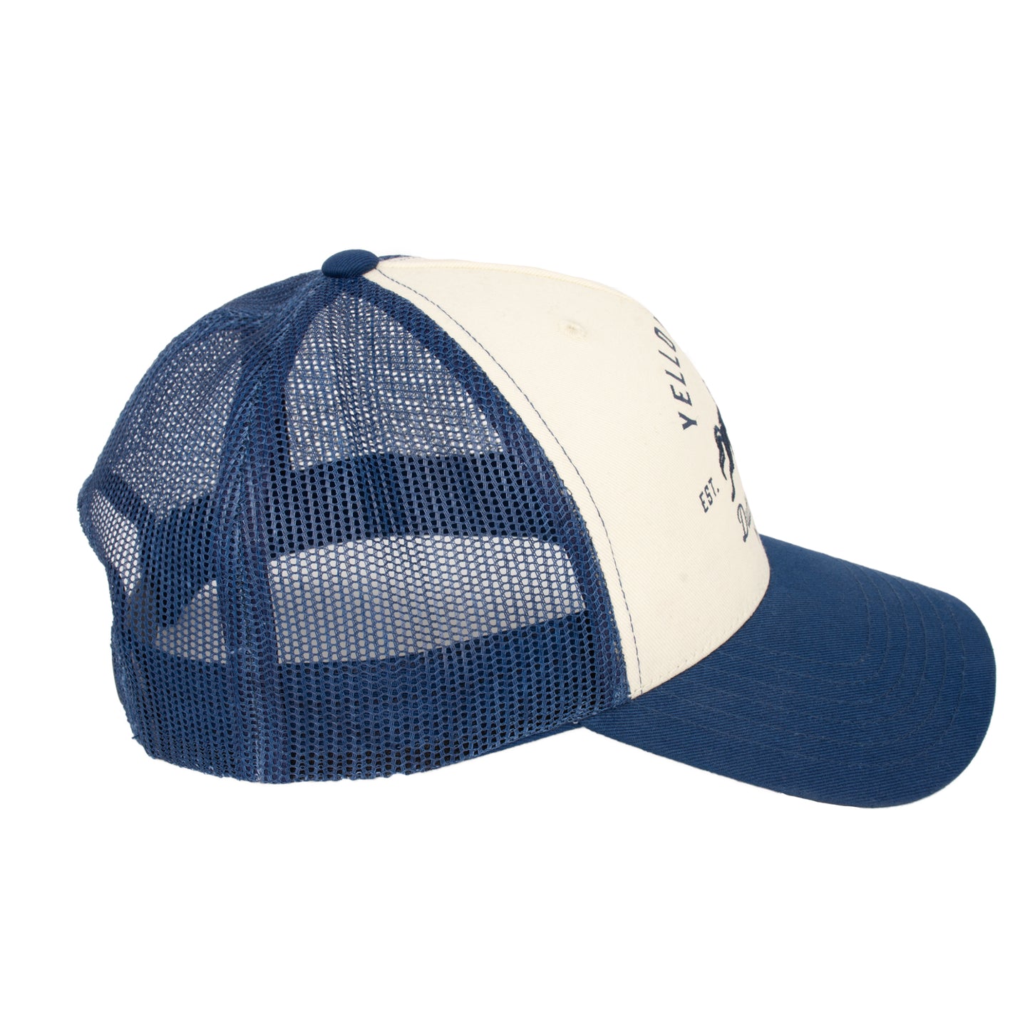 Yellowstone Dutton Ranch Mesh Back Trucker Hat - Navy/Beige