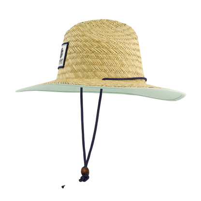 Element Woven Seagrass Lifeguard Hat with Solid Under Brim & Chin Cord