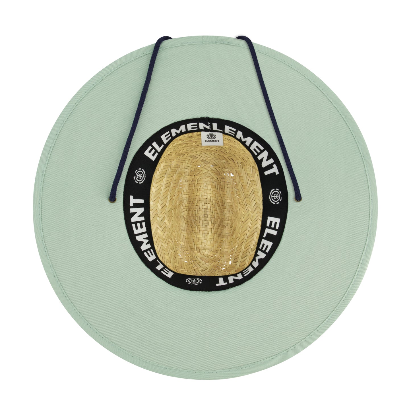 Element Woven Seagrass Lifeguard Hat with Solid Under Brim & Chin Cord